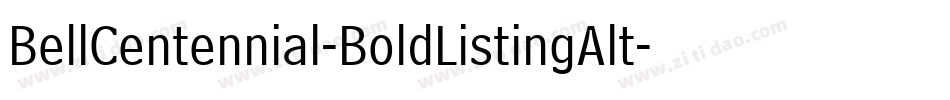 BellCentennial-BoldListingAlt字体转换