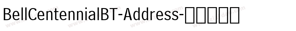 BellCentennialBT-Address字体转换