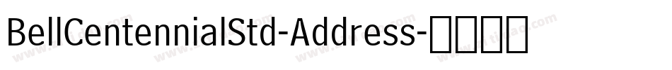 BellCentennialStd-Address字体转换