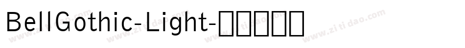 BellGothic-Light字体转换