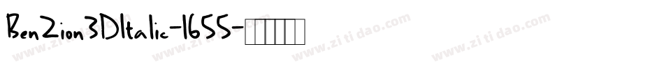 BenZion3DItalic-l655字体转换