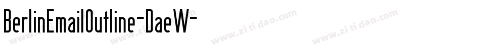 BerlinEmailOutline-DaeW字体转换