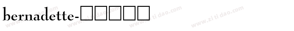 bernadette字体转换
