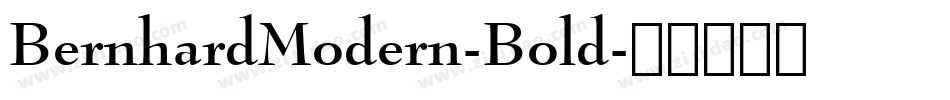 BernhardModern-Bold字体转换