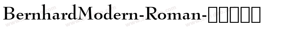 BernhardModern-Roman字体转换