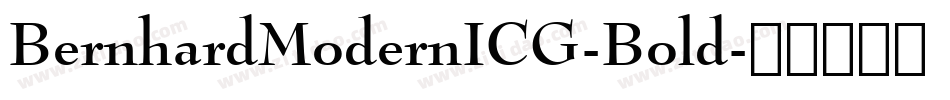 BernhardModernICG-Bold字体转换