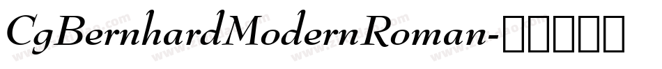 CgBernhardModernRoman字体转换