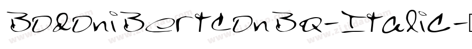 BodoniBertConBQ-Italic字体转换