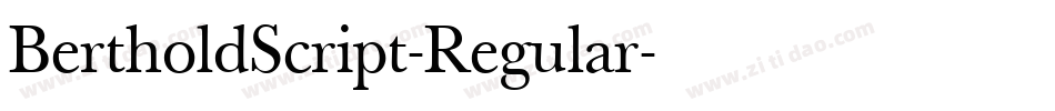 BertholdScript-Regular字体转换