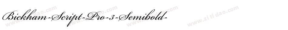 Bickham-Script-Pro-3-Semibold字体转换