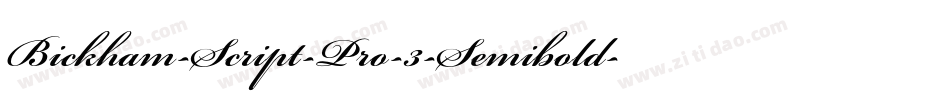 Bickham-Script-Pro-3-Semibold字体转换