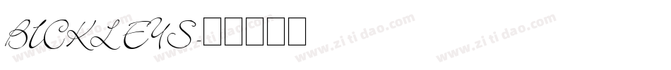 BICKLEYS字体转换