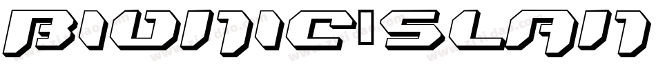 Bionic_slanted3d字体转换