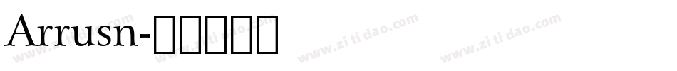 Arrusn字体转换