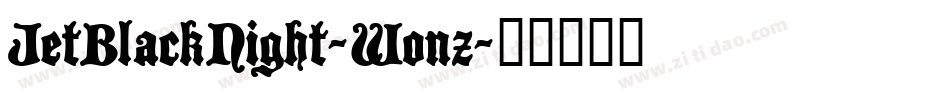 JetBlackNight-Wonz字体转换