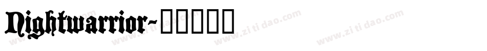 Nightwarrior字体转换