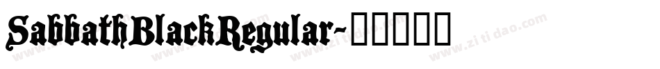 SabbathBlackRegular字体转换