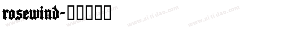 rosewind字体转换