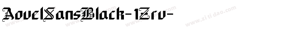 AovelSansBlack-1Zrv字体转换