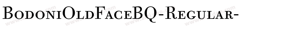 BodoniOldFaceBQ-Regular字体转换