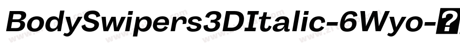 BodySwipers3DItalic-6Wyo字体转换