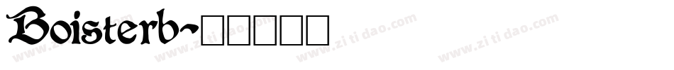 Boisterb字体转换