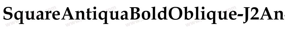 SquareAntiquaBoldOblique-J2An字体转换