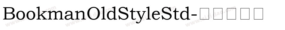 BookmanOldStyleStd字体转换
