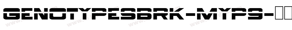 GenotypeSBrk-myP9字体转换