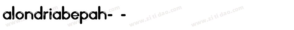 AlondriaBepah-2字体转换