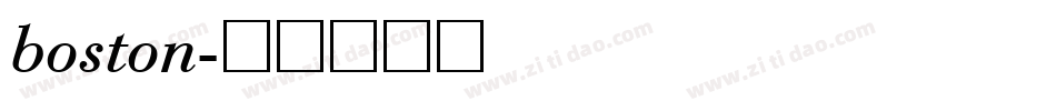 boston字体转换
