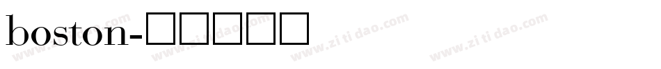 boston字体转换