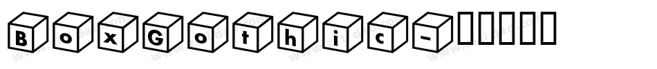 BoxGothic字体转换