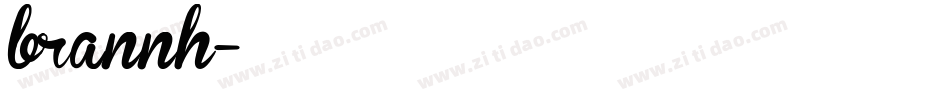 brannh字体转换
