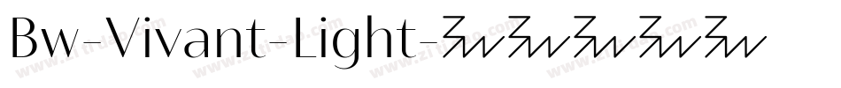 Bw-Vivant-Light字体转换