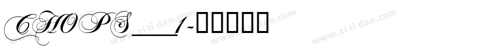 CHOPS___1字体转换
