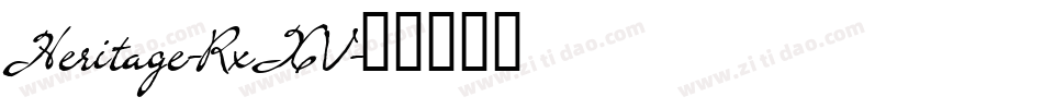 Heritage-RxXV字体转换