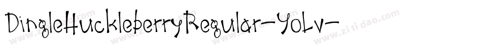 DingleHuckleberryRegular-YoLv字体转换