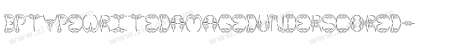 Bptypewritedamagedunderscored-POA2字体转换