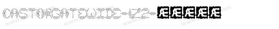 CastorgateWide-1Z2字体转换