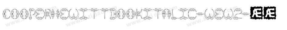 CooperhewittBookitalic-wew2字体转换