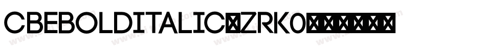 CbeBoldItalic-zRK0字体转换
