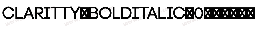 Claritty_BoldItalic_0字体转换