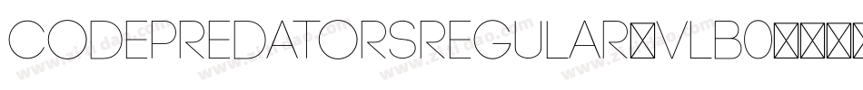 CodePredatorsRegular-VLB0字体转换