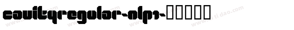 CavityRegular-nlP1字体转换