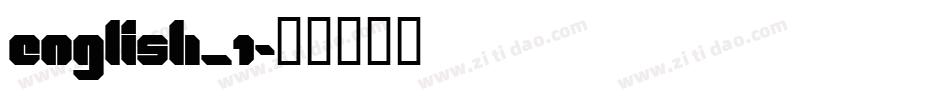 English_1字体转换