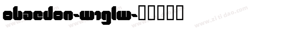 Obaedon-w1Glw字体转换