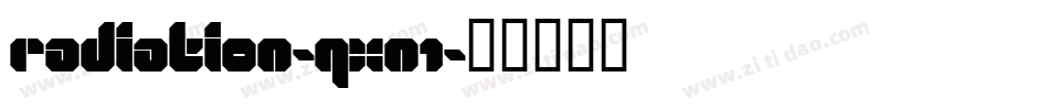 Radiation-qxn1字体转换