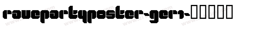 RavepartyPoster-gER1字体转换