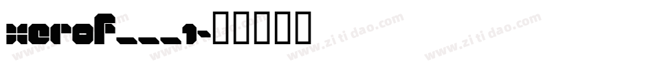 XEROF___1字体转换